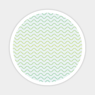 Blue and green waves seamless pattern Magnet